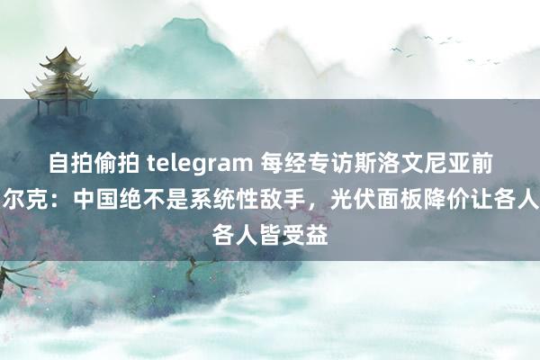 自拍偷拍 telegram 每经专访斯洛文尼亚前总统图尔克：中国绝不是系统性敌手，光伏面板降价让各人皆受益