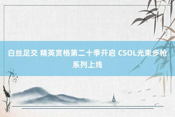 白丝足交 精英赏格第二十季开启 CSOL光束步枪系列上线